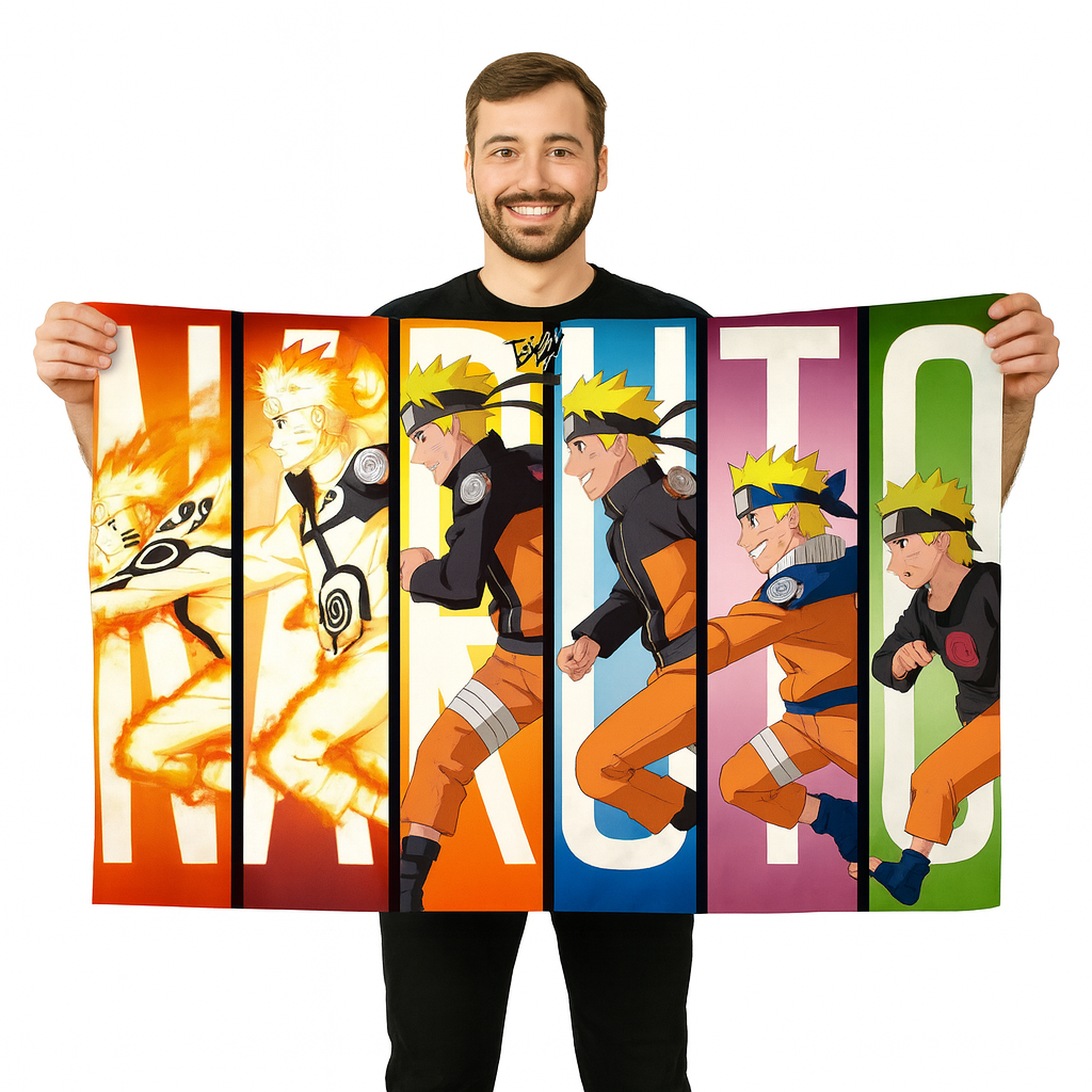 Drapeau Naruto "Évolution Du Héros" - Naruto™