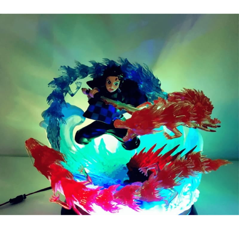 figurine tanjiro kamado dragon feu eau demon slayer