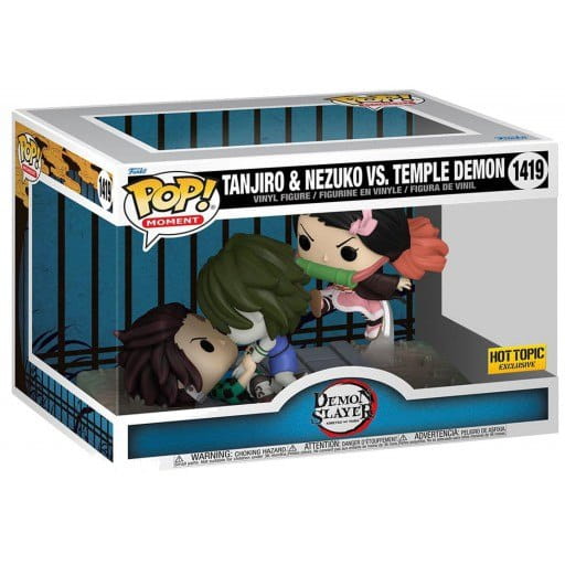 Figurine POP Tanjiro & Nezuko vs. Le Démon du Temple - Demon Slayer™