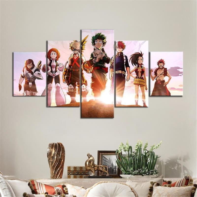 tableau-my-hero-academia-all-stars-momo-ochaco-tenya-shoto-bakugo-izuku-