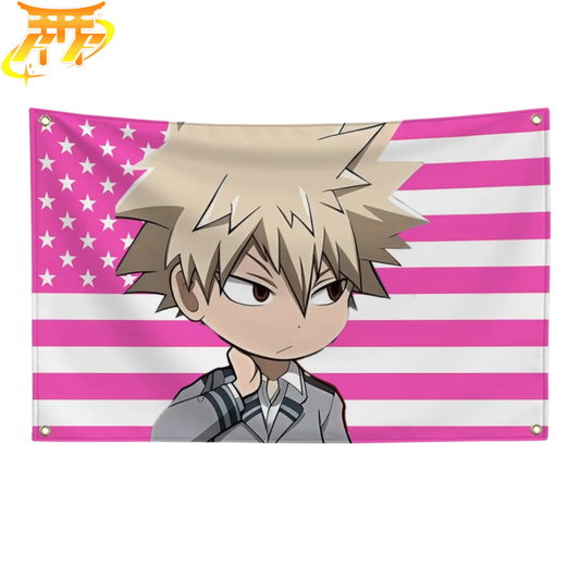Drapeau Katsuki Bakugo "Style Chibi Étudiant" – My Hero Academia™