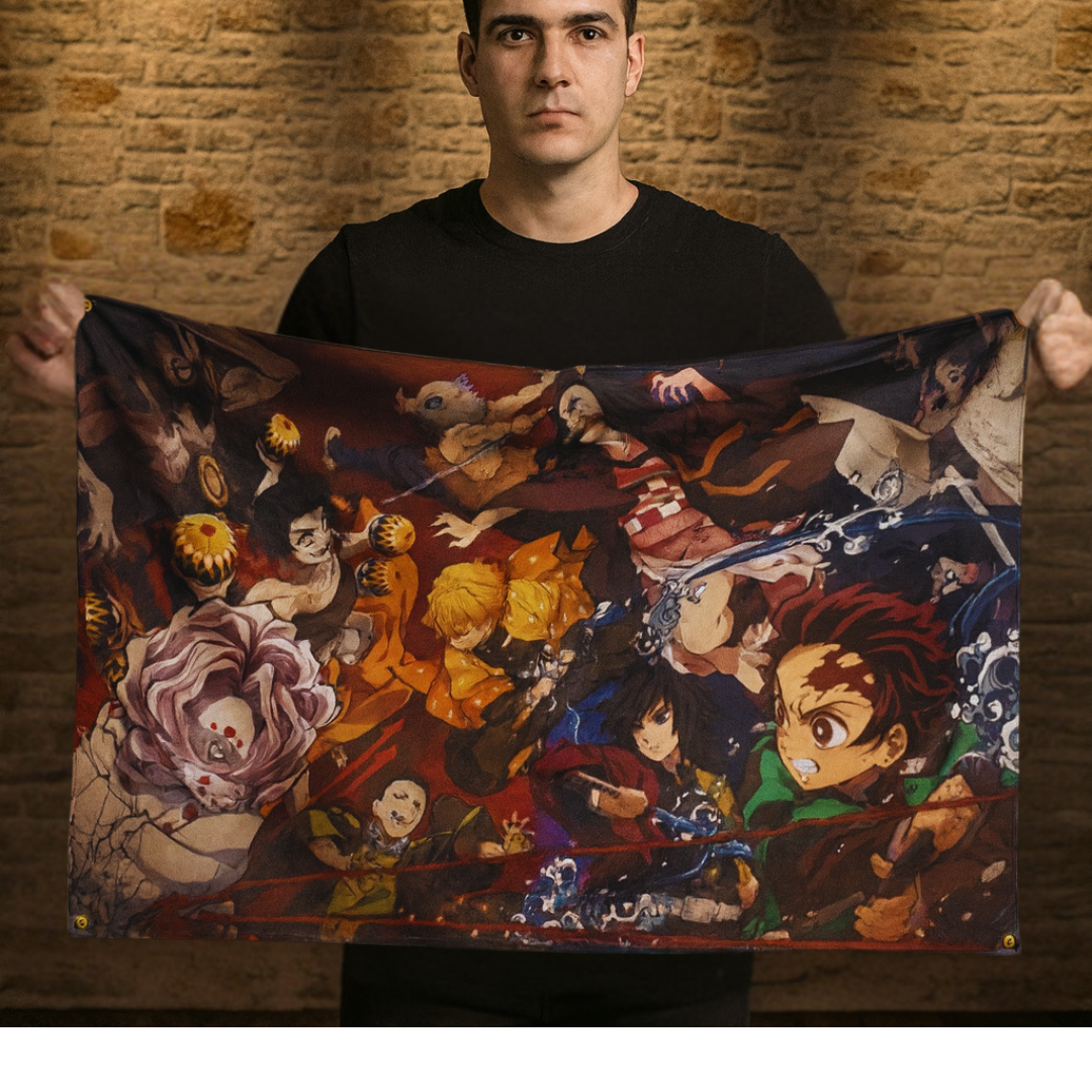 Drapeau Pourfendeurs "Combat Contre Les Démons" – Demon Slayer™