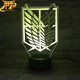 Lampe LED insigne Bataillon d'Exploration - Attaque des Titans™